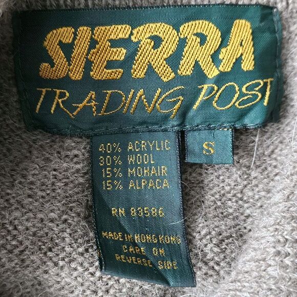 Vintage Sierra Trading Post wool-blend collared sweater, men's small - Picture 5 of 7
